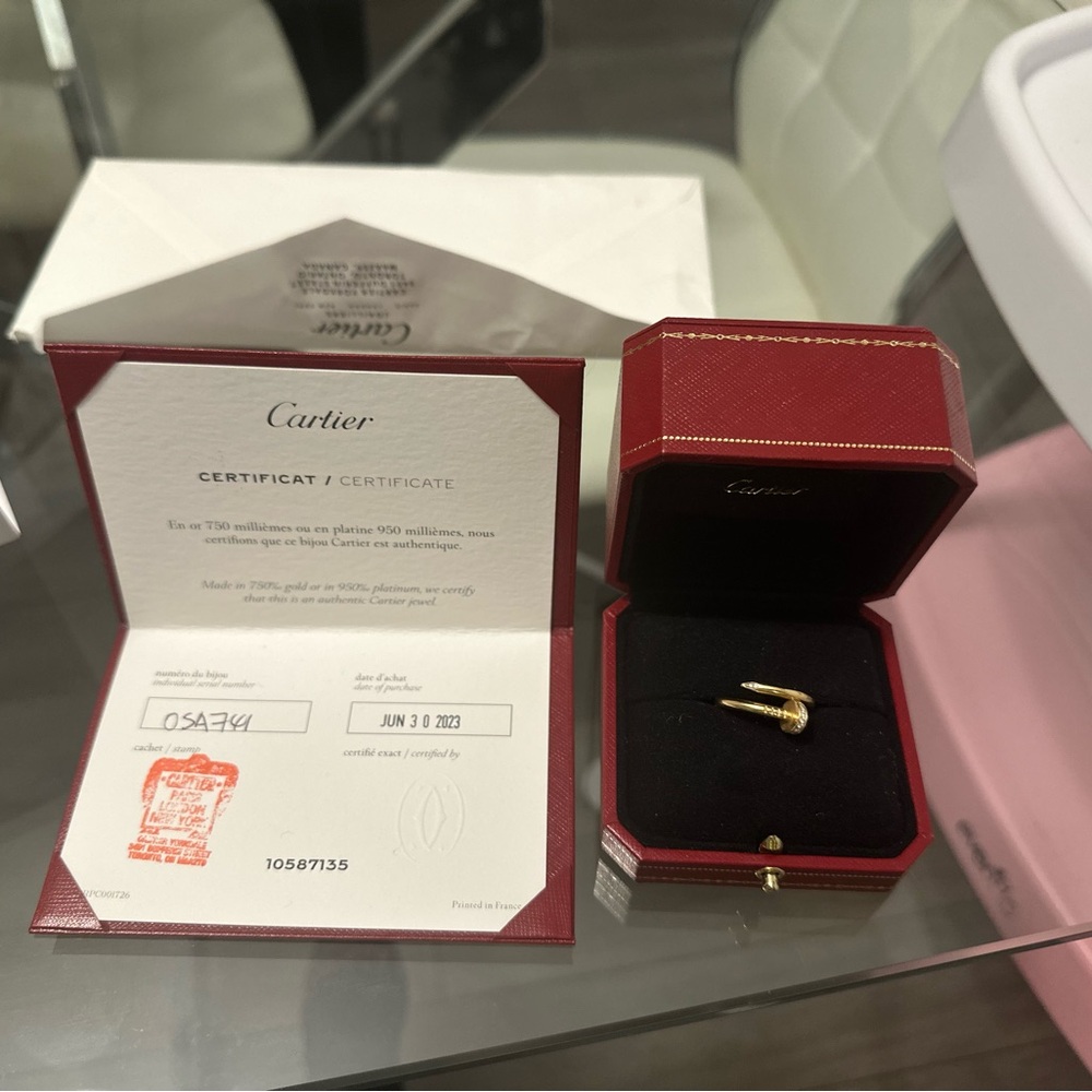 Cartier Purchase Document and ring